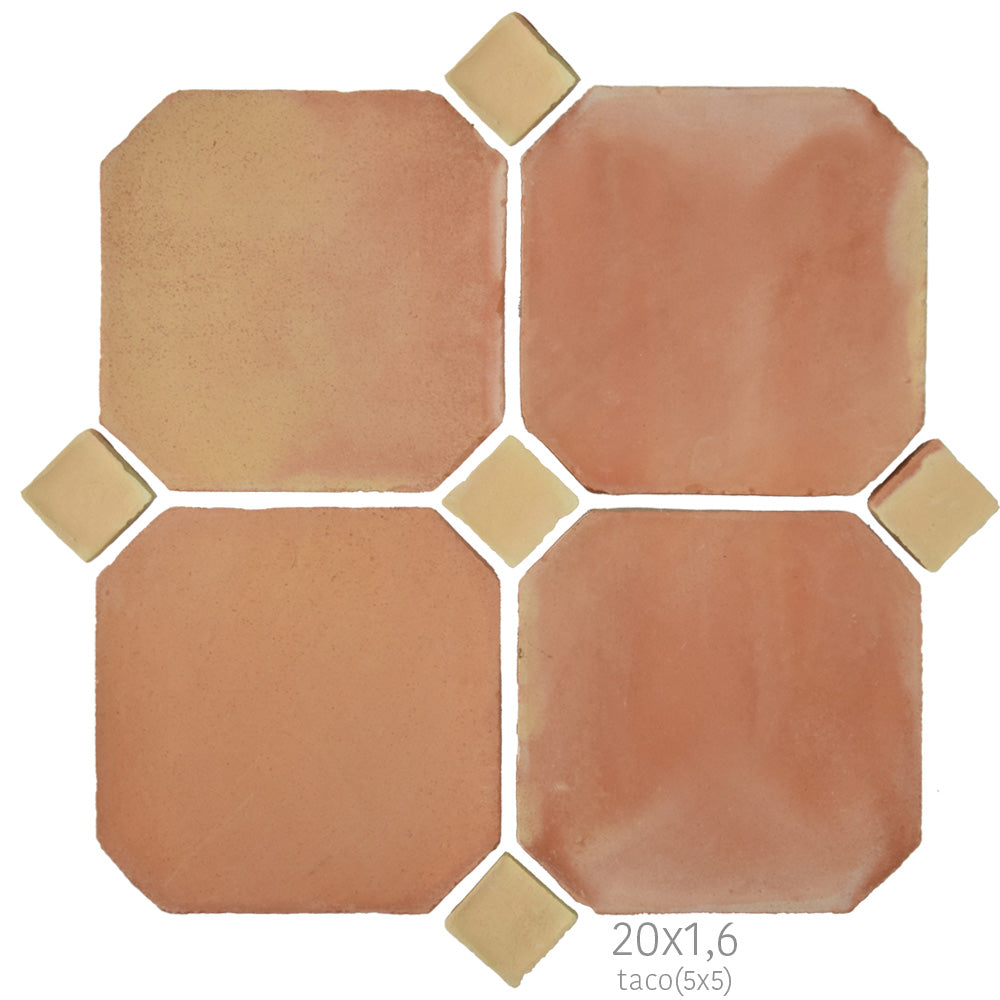 Hand-made terracotta: Octagons