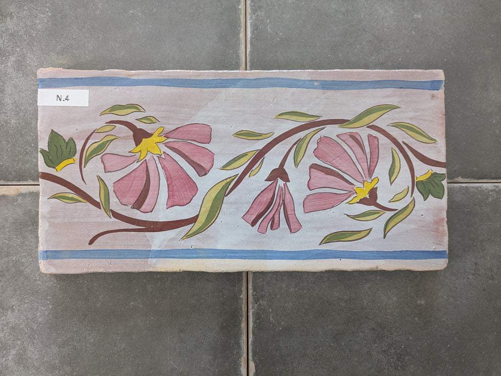 Artesana Mislata hand painted terracotta wall tile