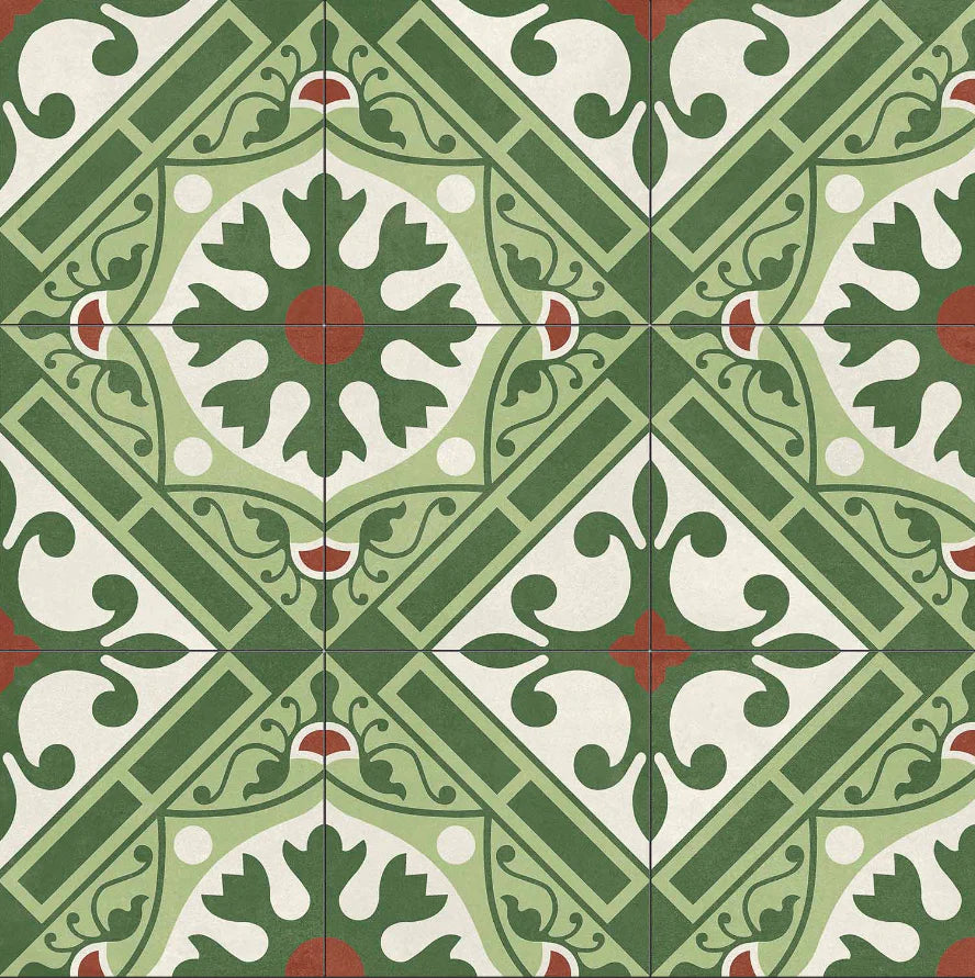 Porcelain Encaustic: Jardin Acebo
