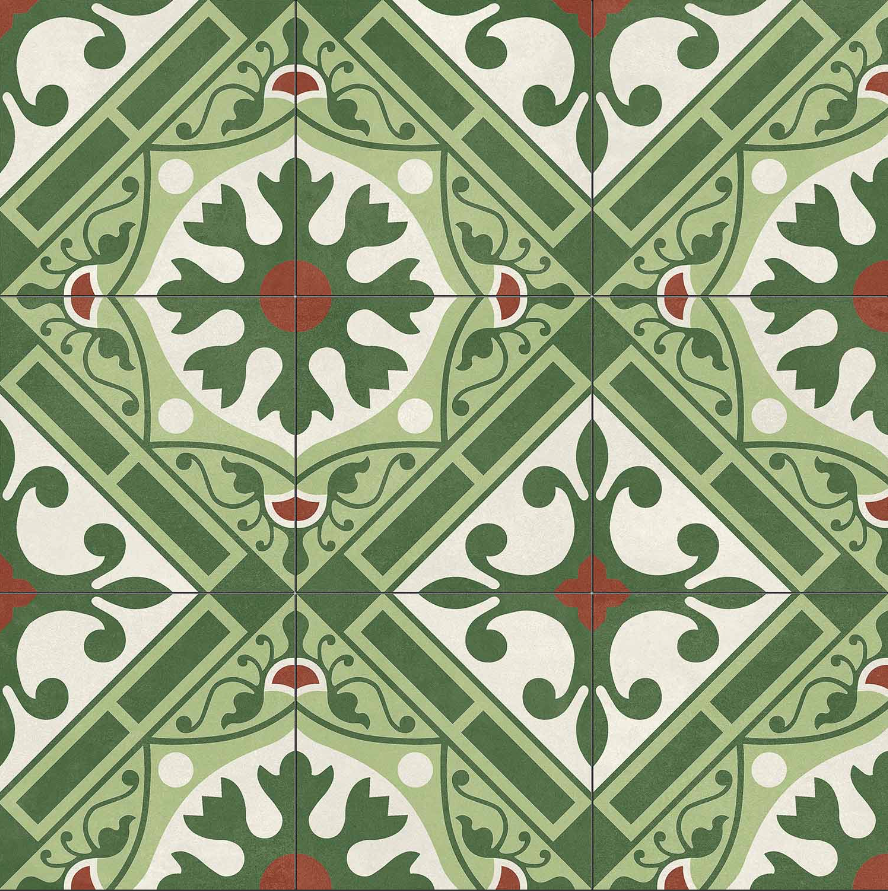 Jardin - Acebo (Ivy) pattern tile