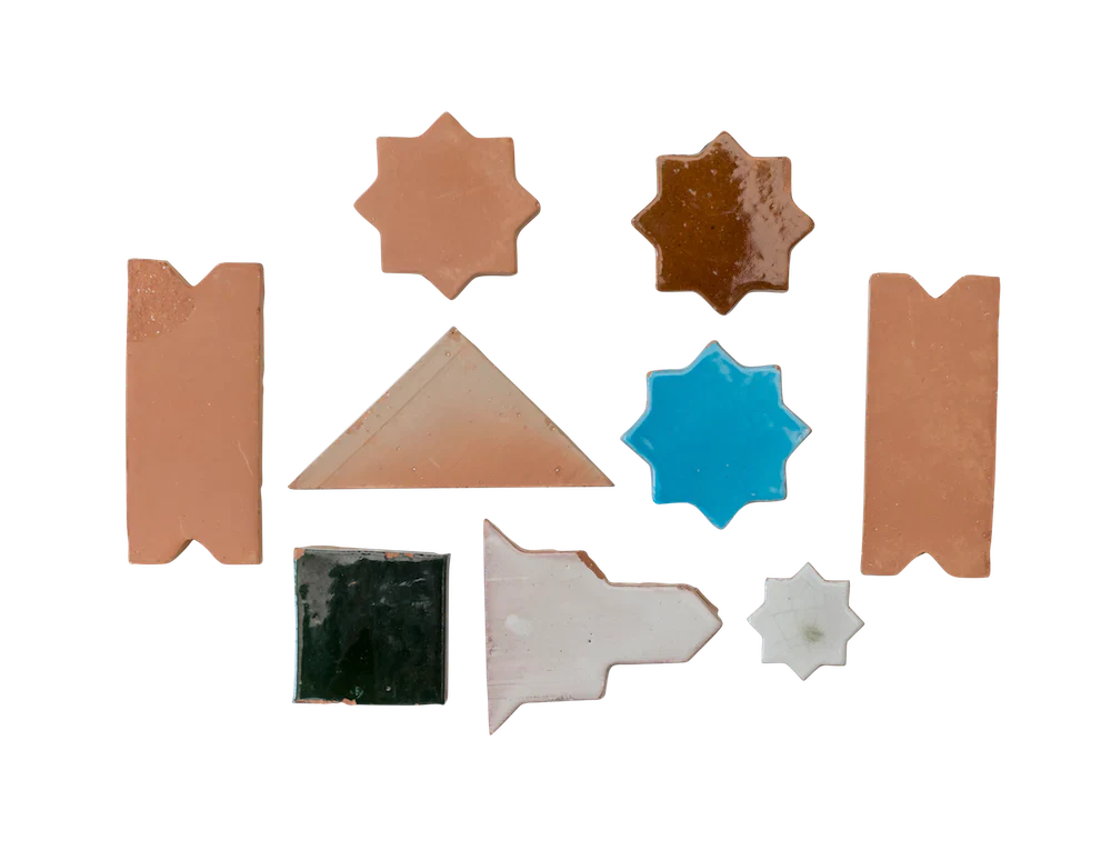 Hand-made terracotta: Stars and Crosses