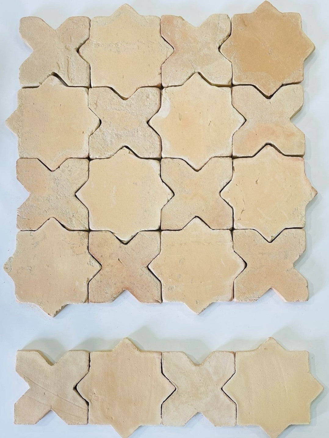 Hand-made terracotta: Stars and Crosses