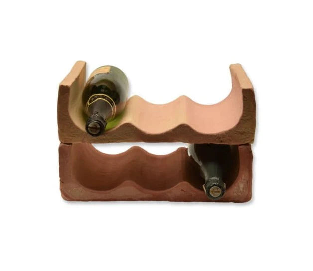 Hand-made terracotta: Bottle rack