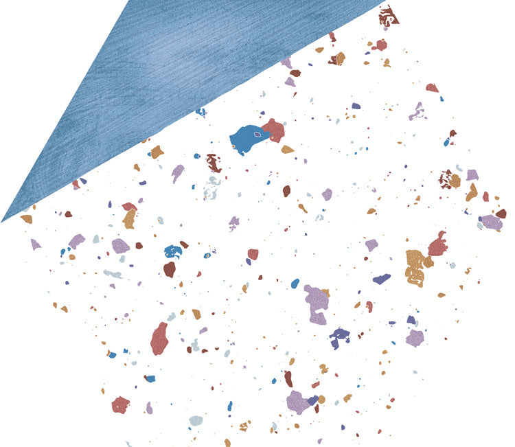 Origami Terrazzo blue tile